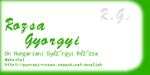 rozsa gyorgyi business card